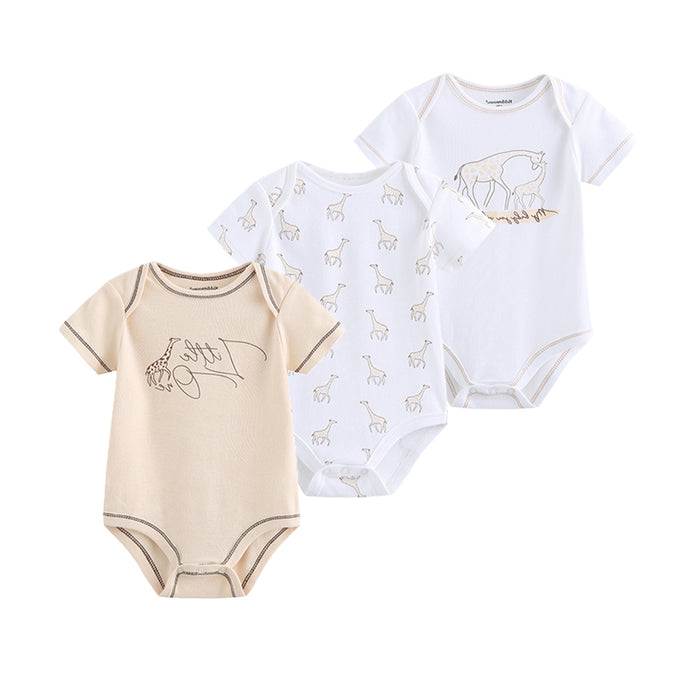 3Pcs Infant Cartoon Clothing Baby Bodysuits