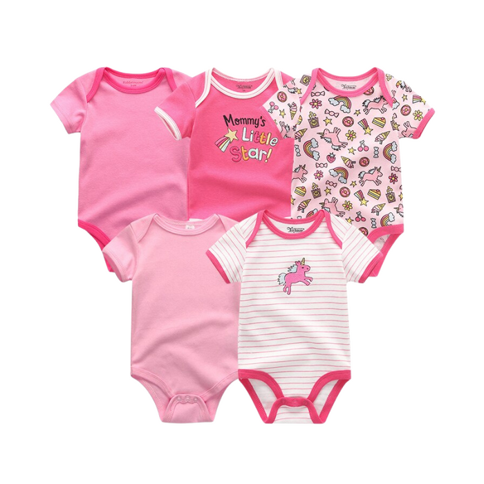 5Pcs Newborn Baby Bodysuit