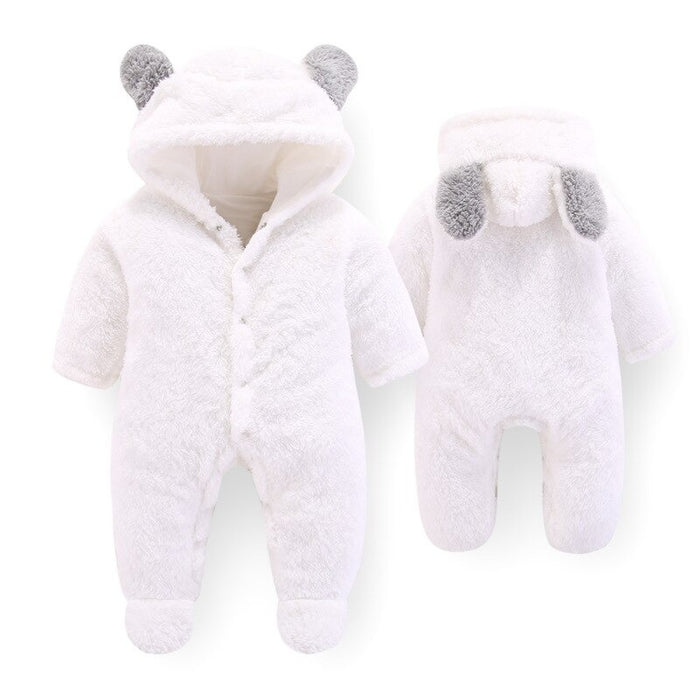 Thick Hooded Romper For Newborn Baby