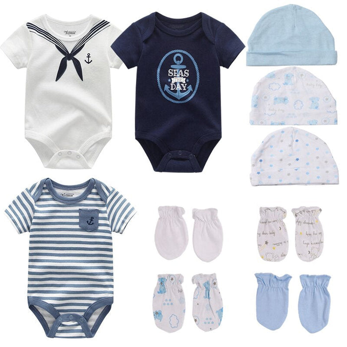 3Pcs Baby Cotton Bodysuits Set