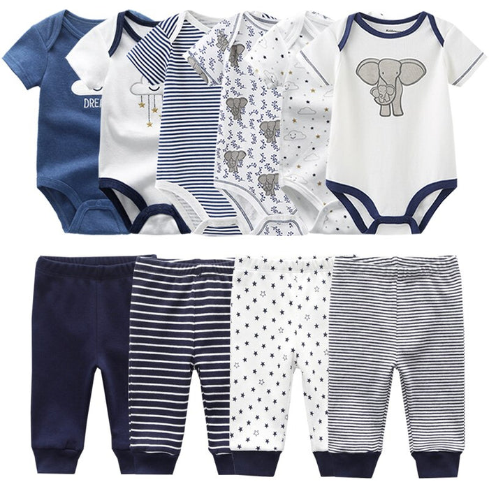 Infant Baby Boy And Girl Bodysuits Pajama Outfit Sets