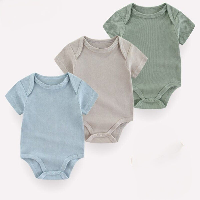 3Pcs Short Sleeve Cotton Made Toddler Clothes