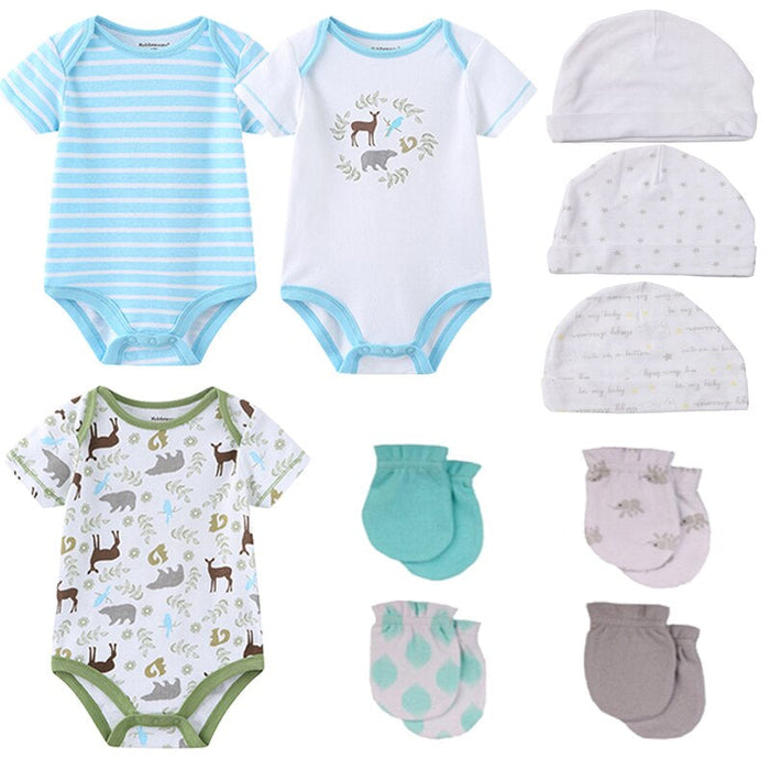 3Pcs Baby Cotton Bodysuits Set