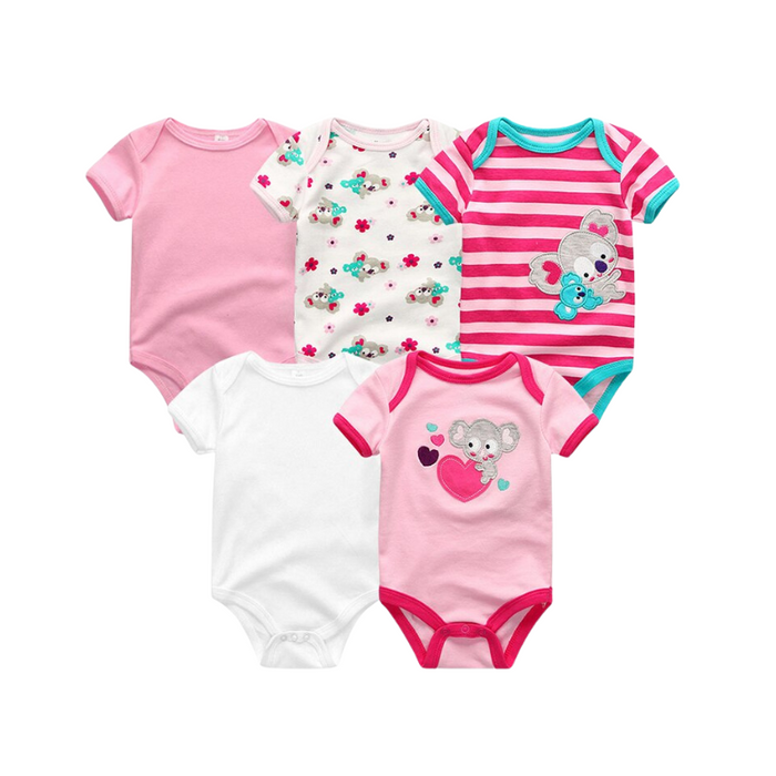 5Pcs Newborn Baby Bodysuit