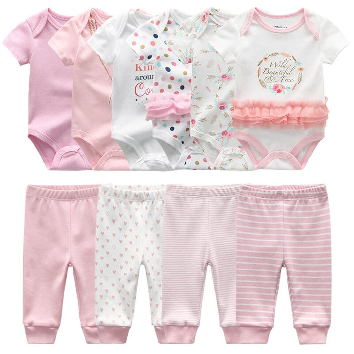 Infant Baby Boy And Girl Bodysuits Pajama Outfit Sets