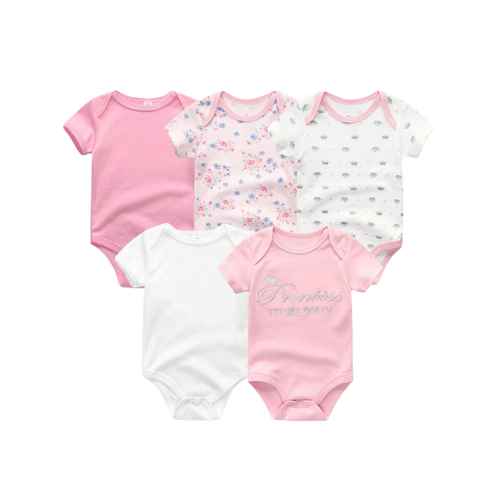 5Pcs Newborn Baby Bodysuit