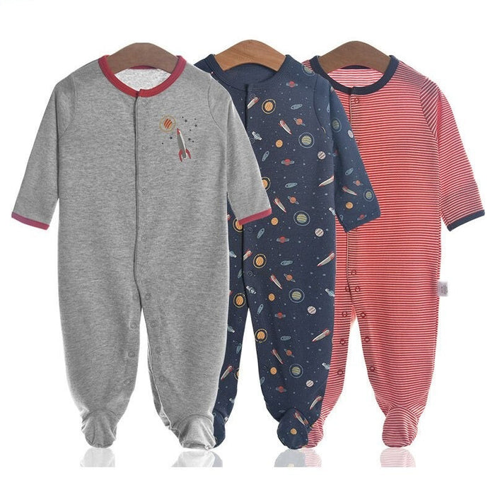 Toddlers 3 Pcs Cotton Romper Set