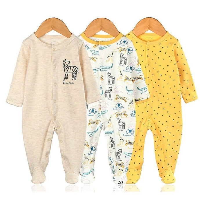 Toddlers 3 Pcs Cotton Romper Set