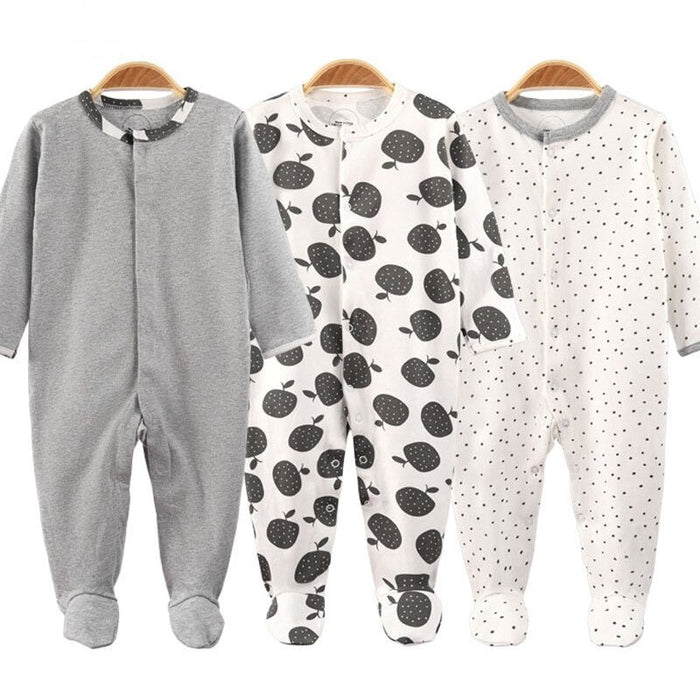 Toddlers 3 Pcs Cotton Romper Set