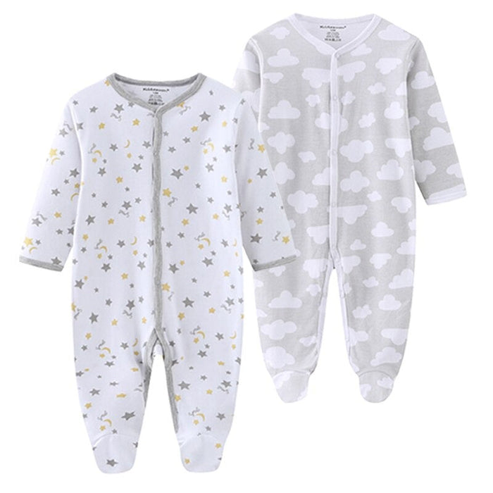 2Pcs Multi Color Toddler Jumpsuits