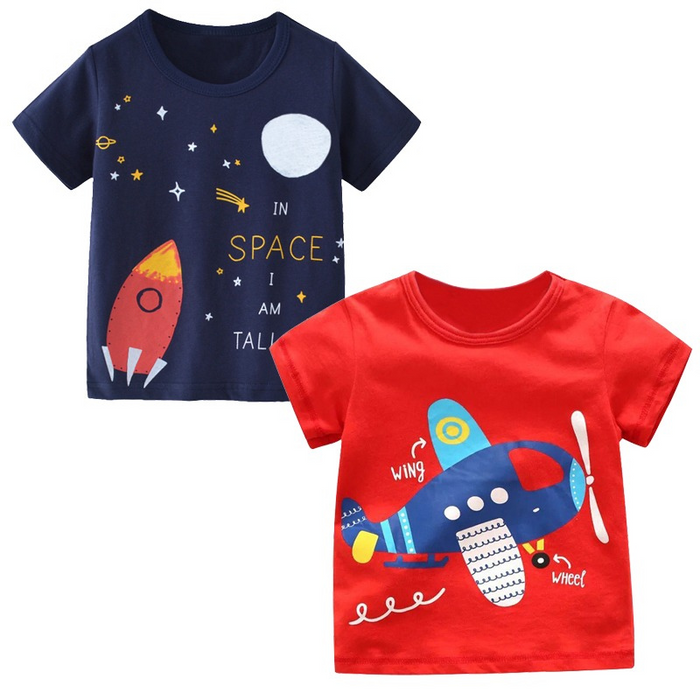 Short Sleeve Printed T-Shirt Sets For Kids