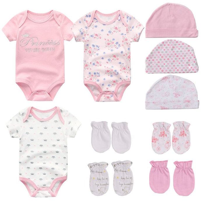 3Pcs Infant Summer Soft Bodysuits Outfits