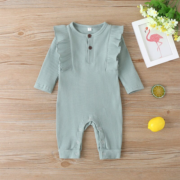 Baby Girl Fall Knitted Romper Bodysuit