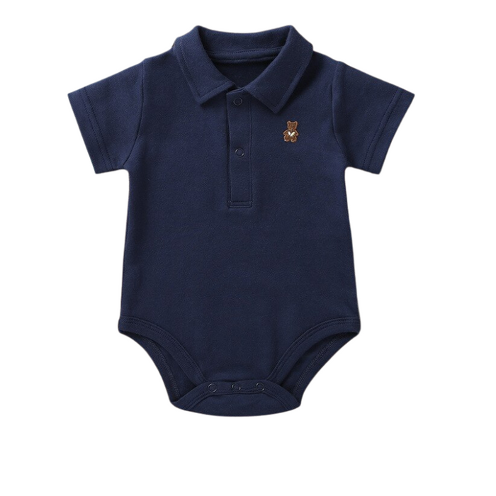 Solid Collared Baby Bodysuit