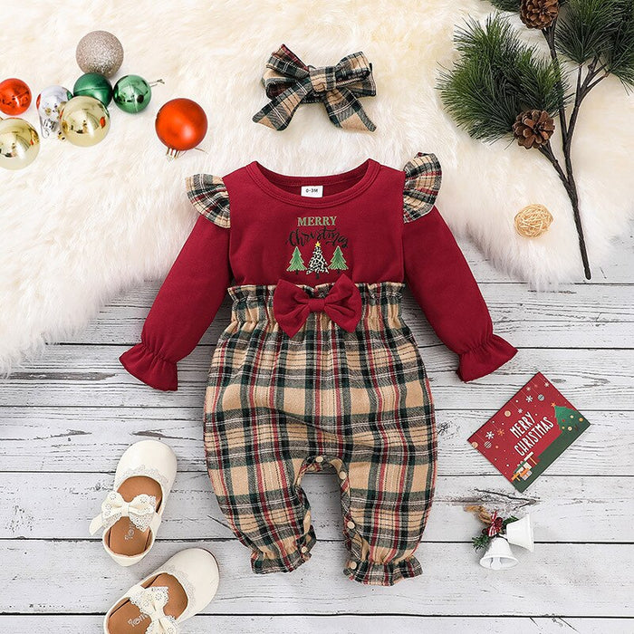 Baby Girl Christmas Long Sleeve Romper