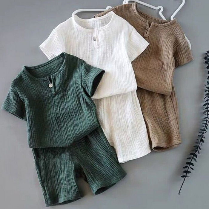 The Simple Linen T-Shirt Set