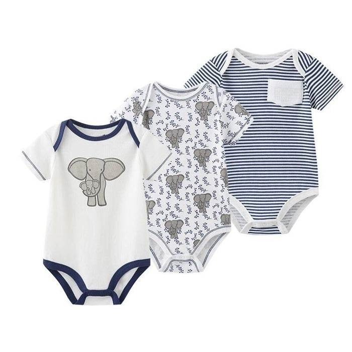 3Pcs Cotton Romper Baby Bodysuit Set