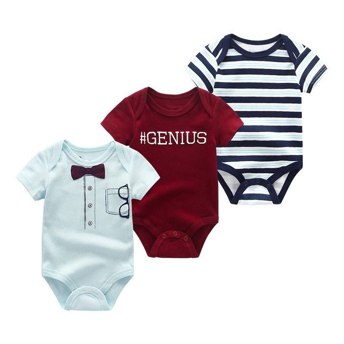 Cotton Romper 3 Pieces Baby Bodysuit Set