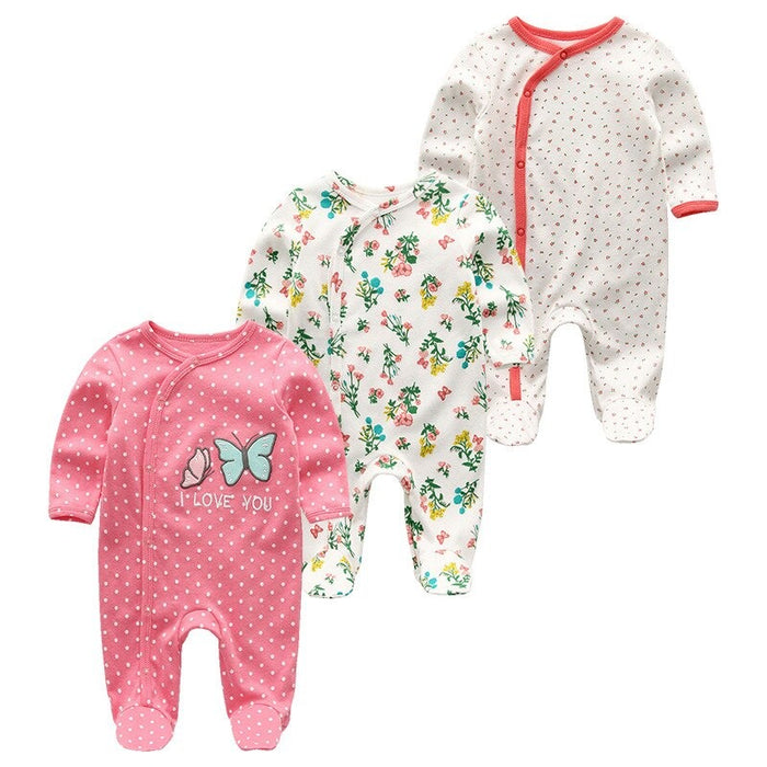 3Pcs Multi Color Toddler Jumpsuits