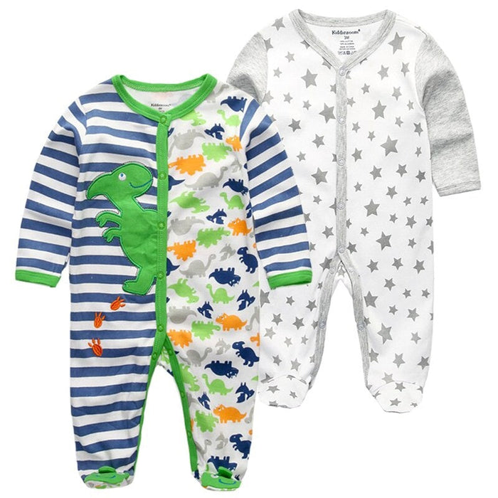 2Pcs Multi Color Toddler Jumpsuits