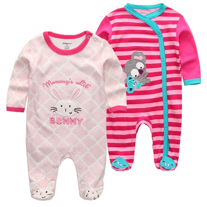 2Pcs Multi Color Toddler Jumpsuits