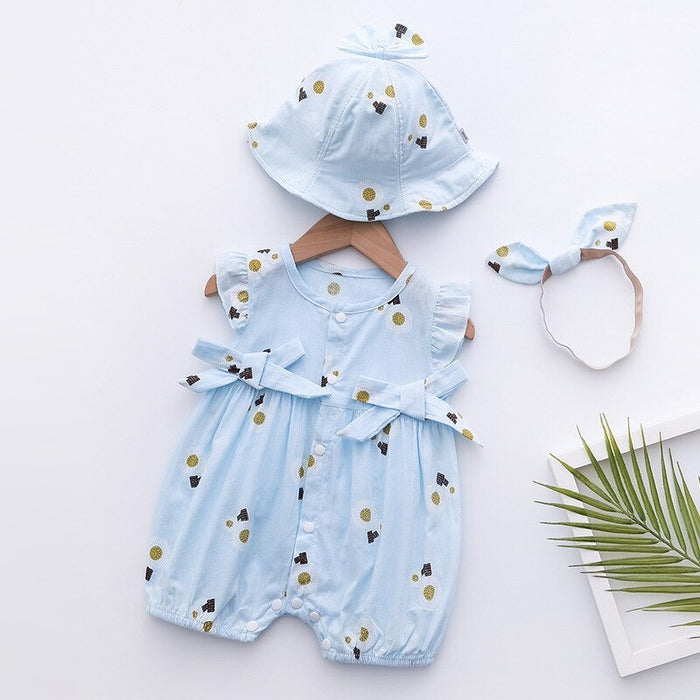 3 Piece Set Romper For Newborn Girl Babies