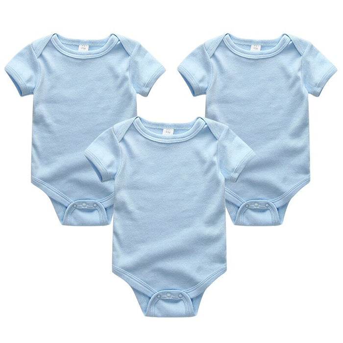 3Pcs Cotton Unisex Baby Rompers Set