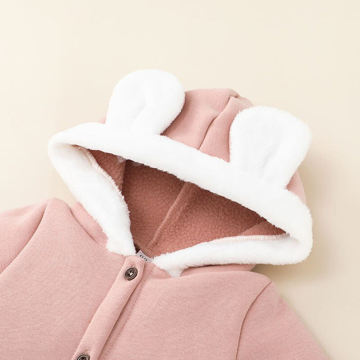 Newborn Long Sleeve Winter Clothes Hooded Romper