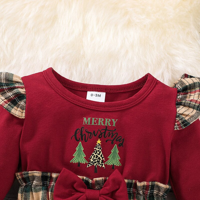 Baby Girl Christmas Long Sleeve Romper