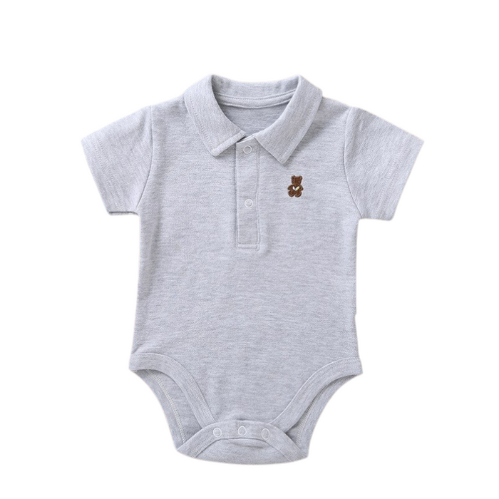 Solid Collared Baby Bodysuit