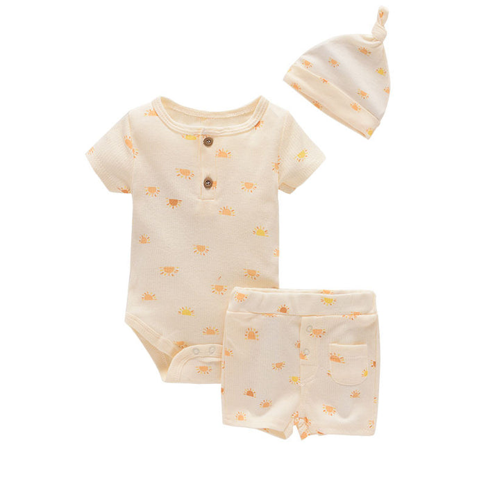 Summer Baby Boy And Girl Clothes Set Bodysuit