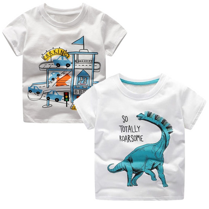 Short Sleeve Printed T-Shirt Sets For Kids