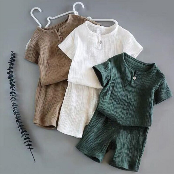 The Simple Linen T-Shirt Set