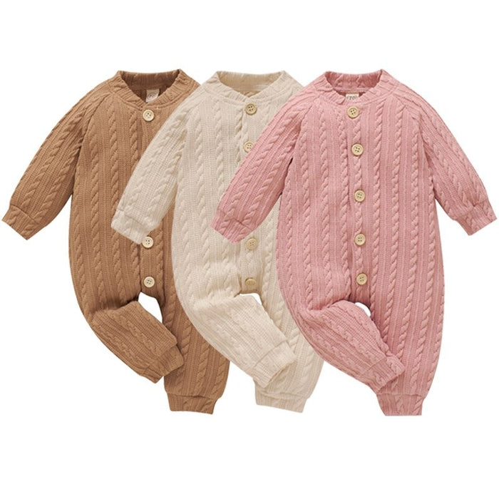 Winter Baby Knitted Romper Set