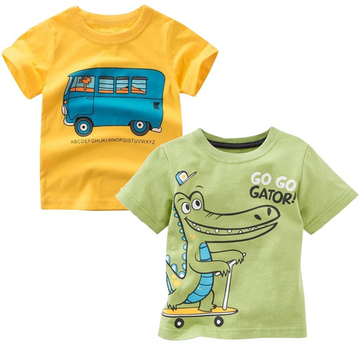 Short Sleeve Printed T-Shirt Sets For Kids