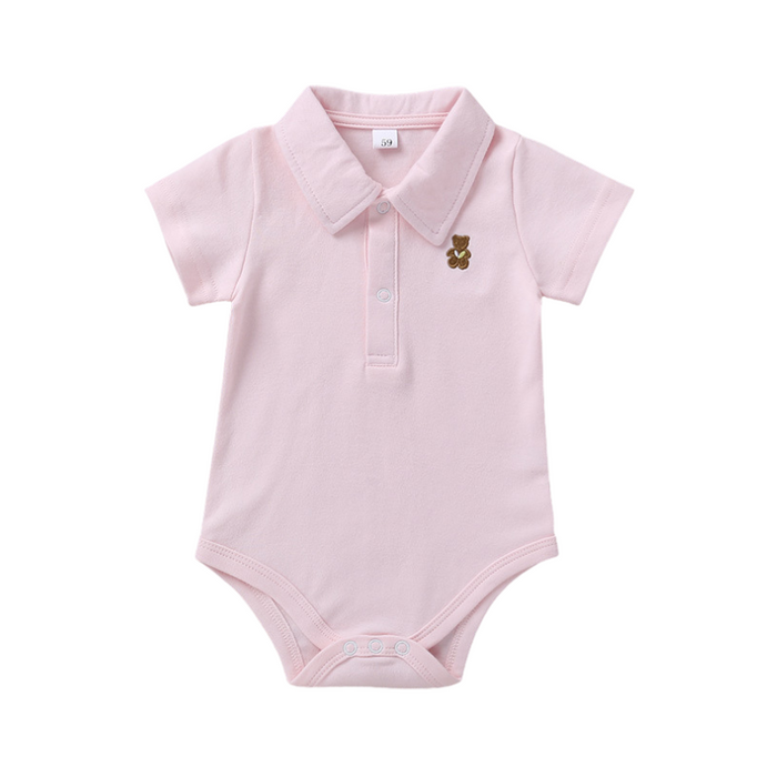 Solid Collared Baby Bodysuit