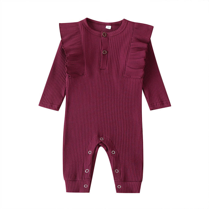 Baby Girl Fall Knitted Romper Bodysuit