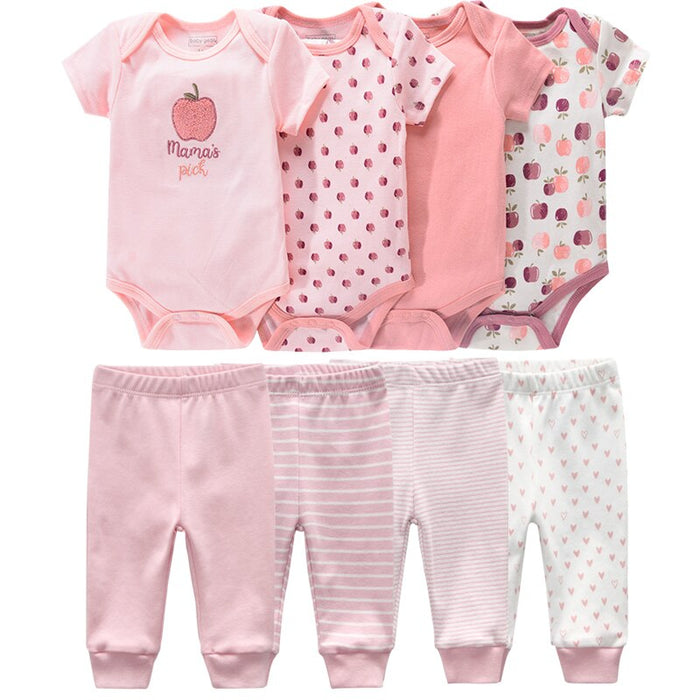 Short-Sleeved Bodysuits Trousers Infant Outfits