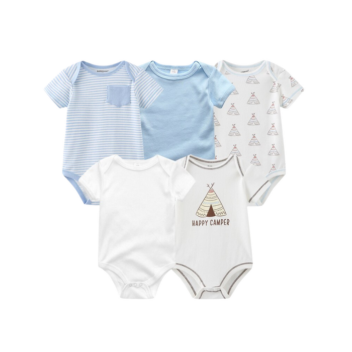 Newborn's 5Pcs Baby Bodysuit Set