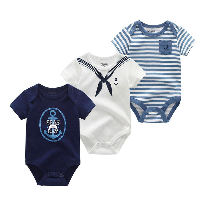 3Pcs Baby Cartoon Clothing Bodysuits