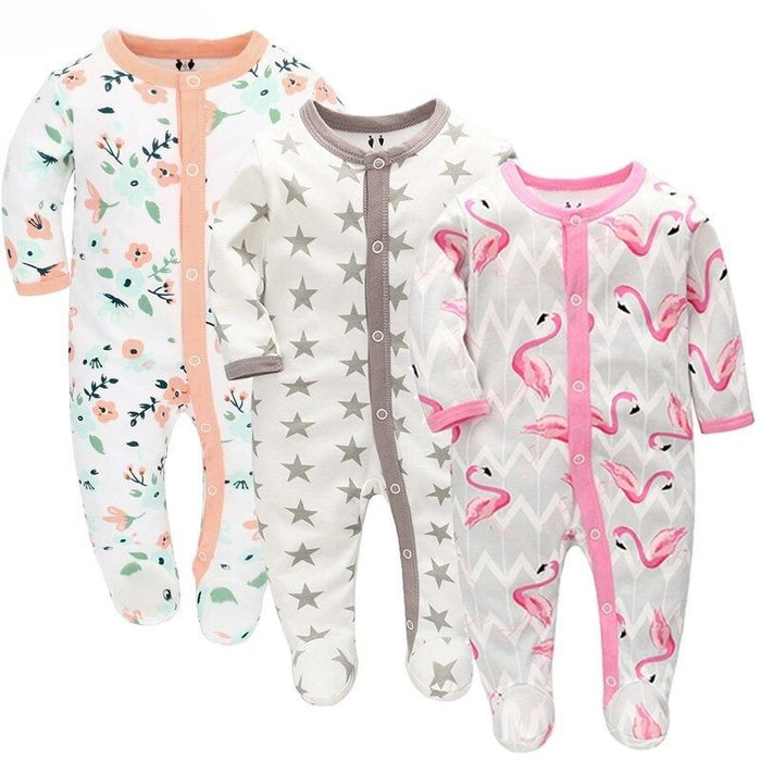 Pure Cotton Long Sleeve Baby Bodysuits