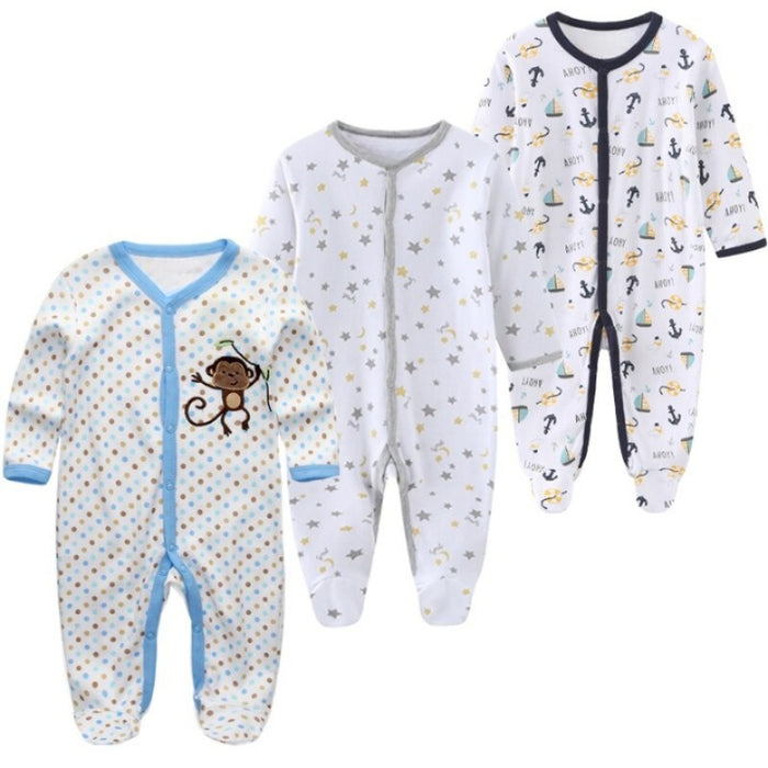 3Pcs Newborn Baby Jumpsuit Set