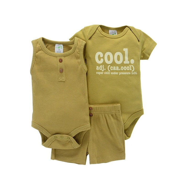 2Pcs Bodysuit And Pants Outfit Set