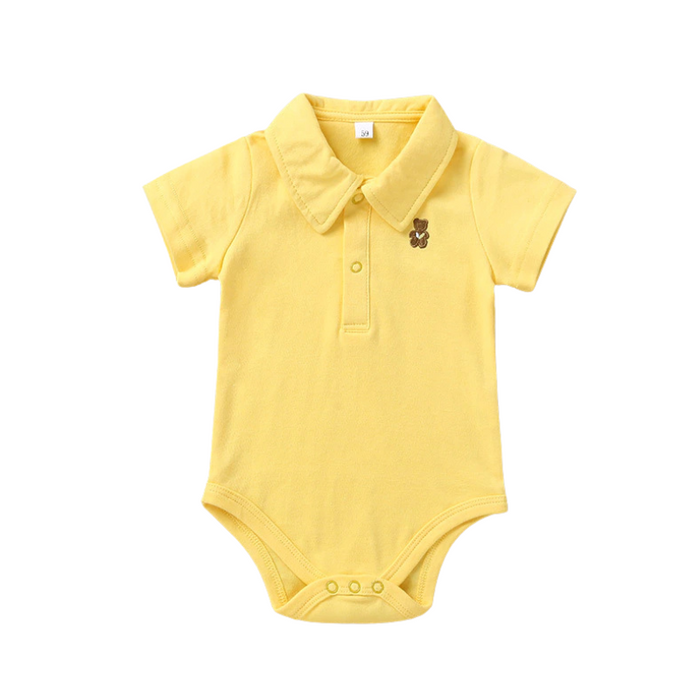 Solid Collared Baby Bodysuit