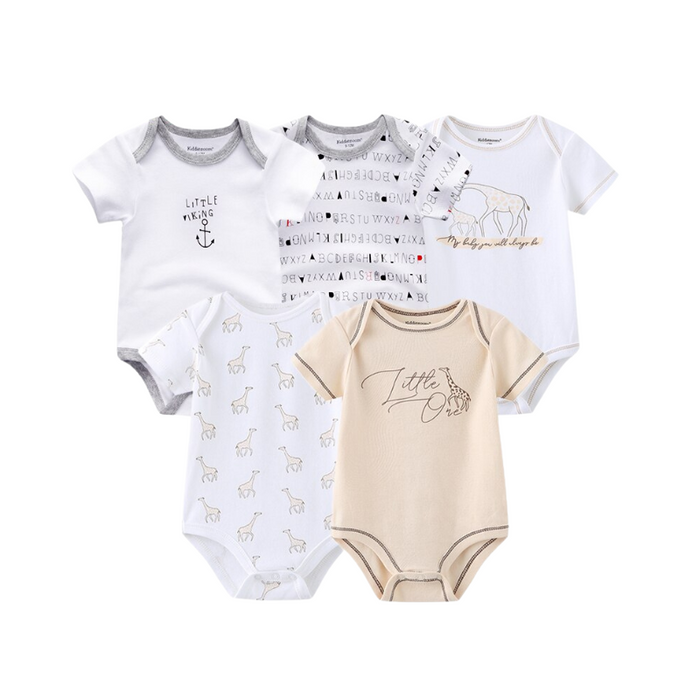 5Pcs Newborn's Baby Bodysuit Set