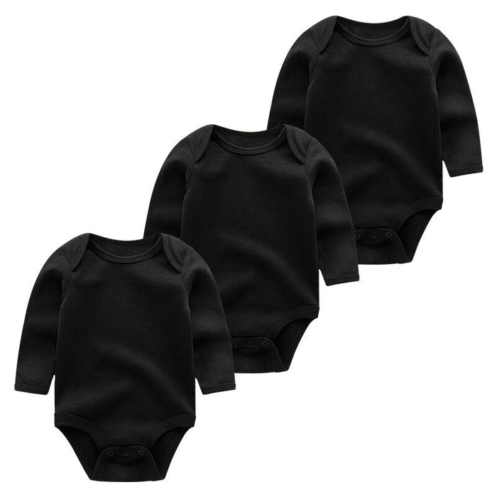 3Pcs Cotton Bodysuit Baby Rompers Set