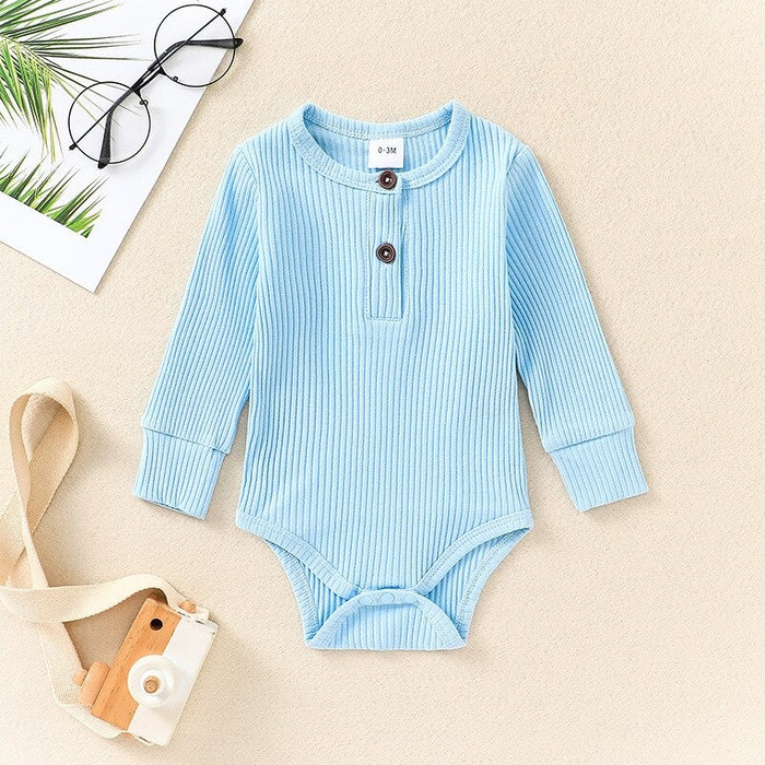 Solid Striped Cotton Jumpsuits For Toddlers