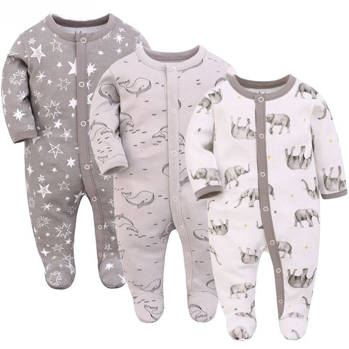 Pure Cotton Long Sleeve Baby Bodysuits