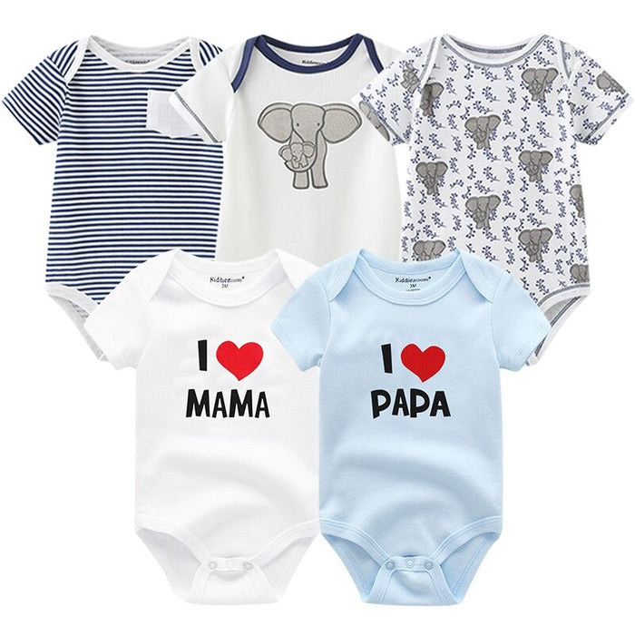 5 Pcs Printed Jumpsuit For Babies