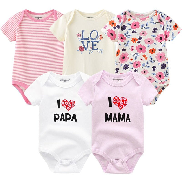 5 Pcs Printed Jumpsuit For Babies